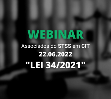 WEBINAR para CIT relativo à Lei 34/2021